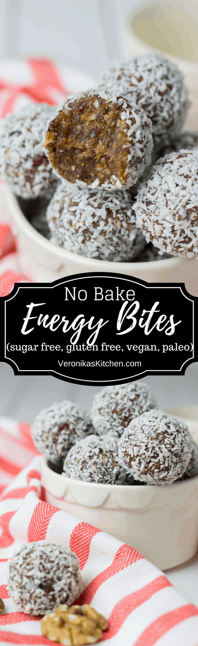 No Bake Energy Bites with Dates and Nuts