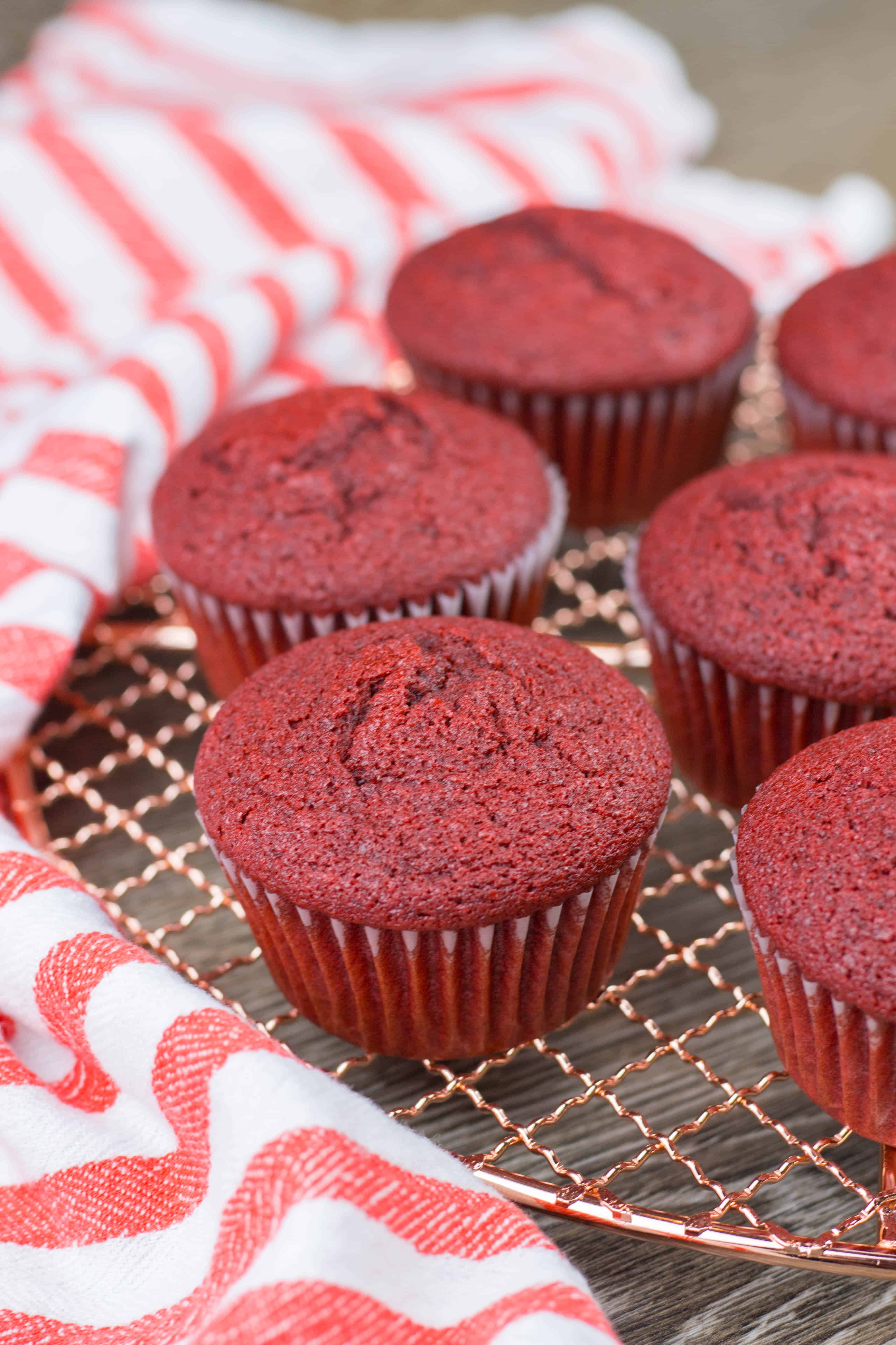 Red Velvet Cupcakes with cream cheese frosting is a perfect St. Valentine’s Day recipe to surprise your loved ones. These easy to make from scratch cupcakes will become your favorite!