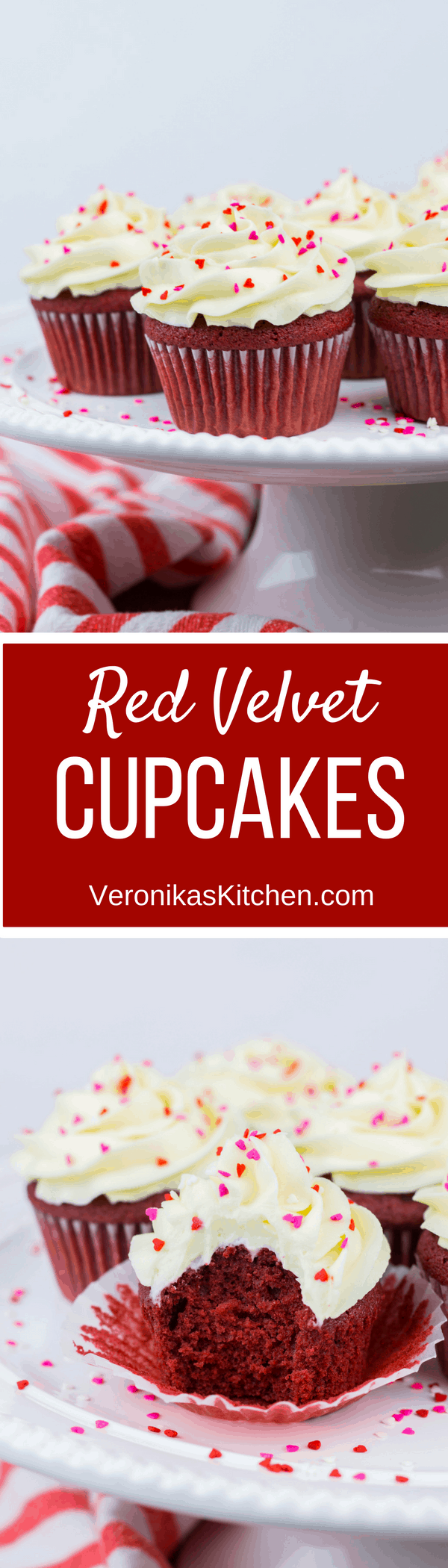 Red Velvet Cupcakes with cream cheese frosting is a perfect St. Valentine’s Day recipe to surprise your loved ones. These easy to make from scratch cupcakes will become your favorite!