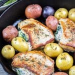 Spinach and Ricotta Stuffed Pork Chops is a great dinner idea that is quick and easy to make during the weeknights.