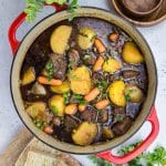 Dutch Oven Beef Stew recipe is an easy classic homemade comfort meal cooked on a stove top.