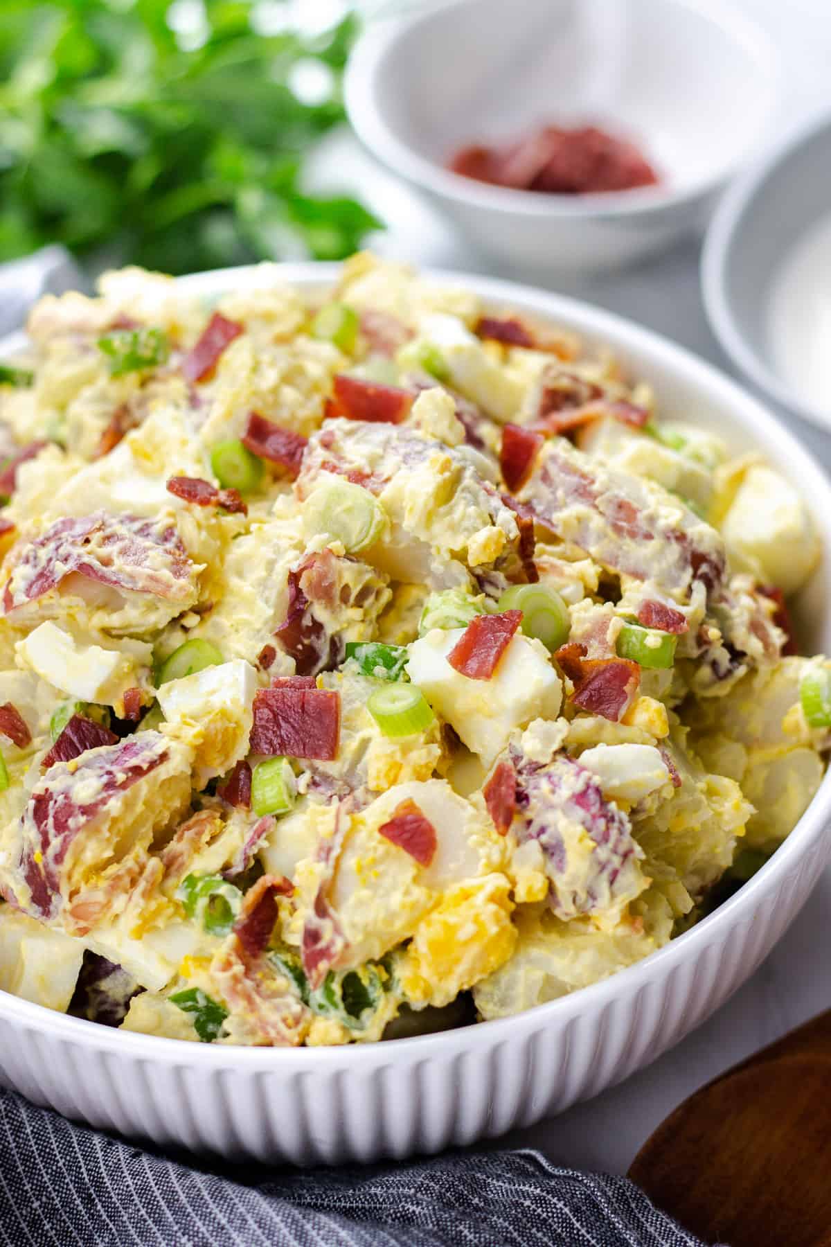 Potato Salad with Bacon and Egg - Veronika's Kitchen