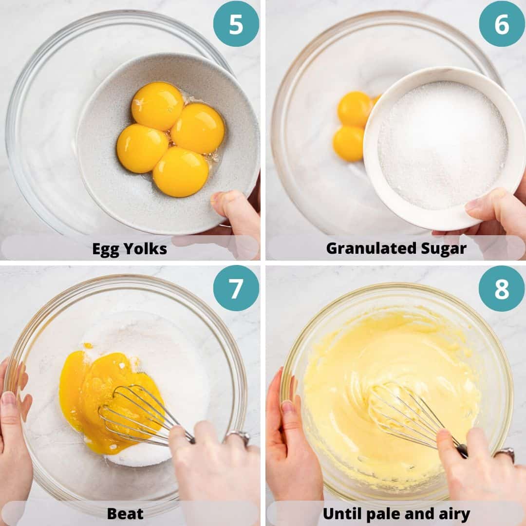 Process hotos of how to make vanilla ice cream.