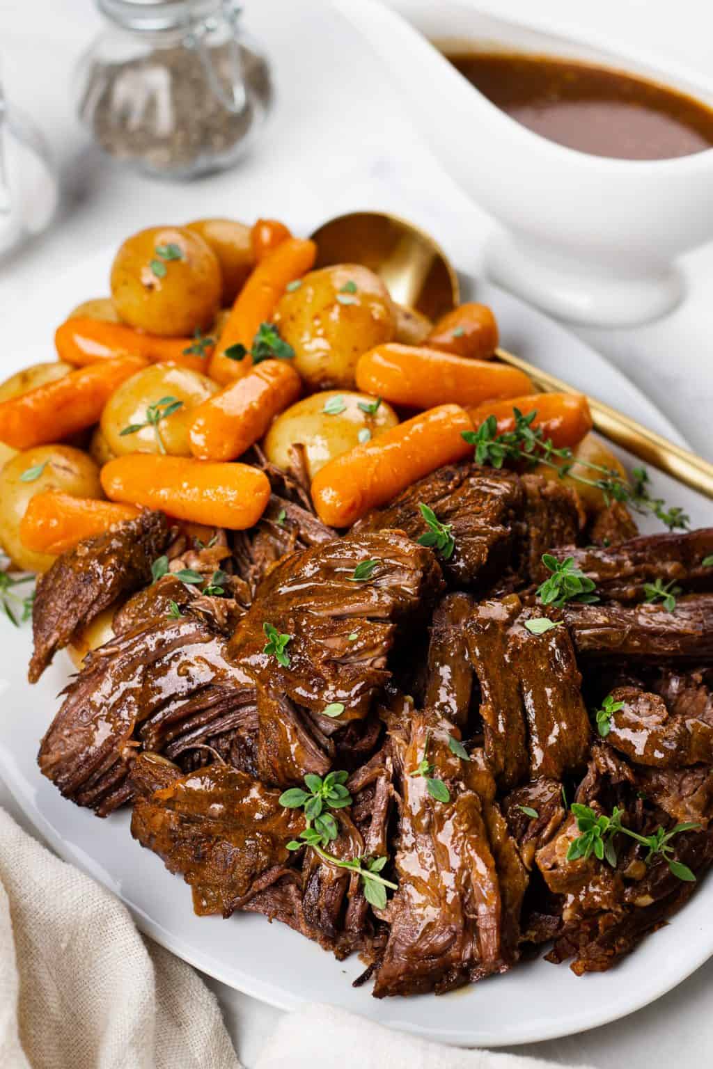 Instant Pot Pot Roast with Potatoes and Carrots - Veronika's Kitchen