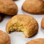 A close up photo of snickerdoodle cookies.