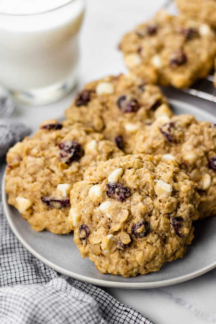 Oatmeal Cookies with Cranberries and White Chocolate Chips