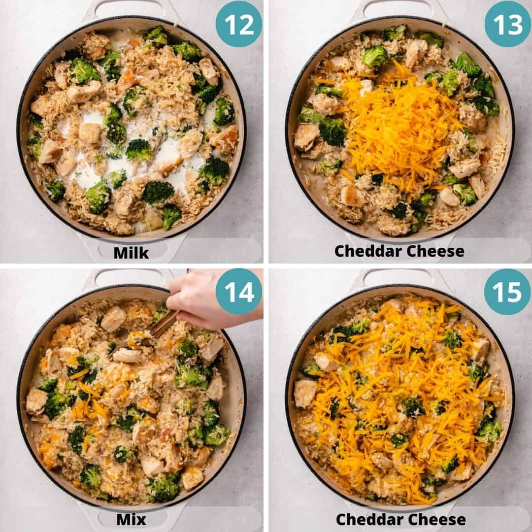 Cheesy broccoli chicken and rice casserole