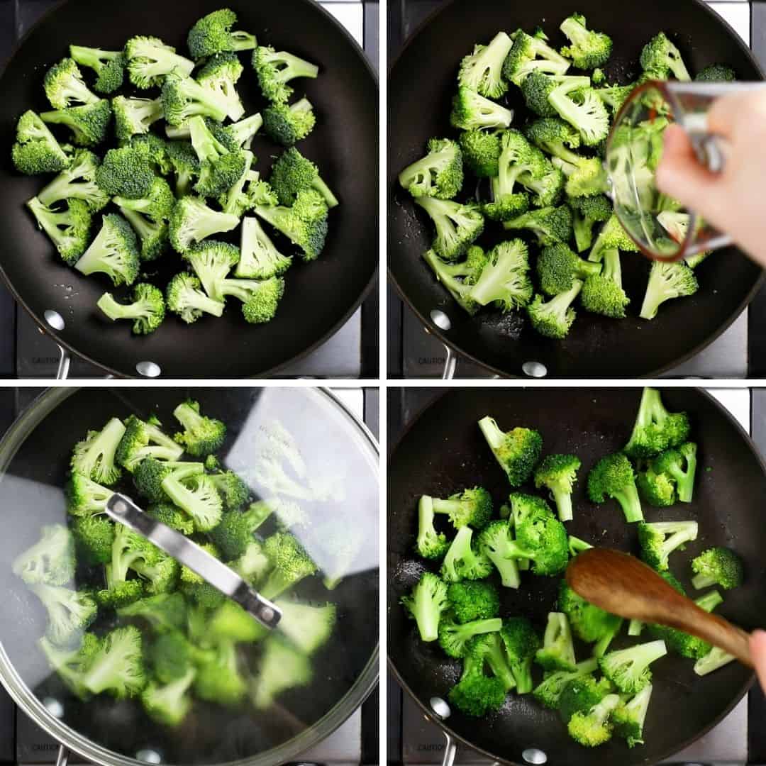 Process photos of how to make Beef and Broccoli.