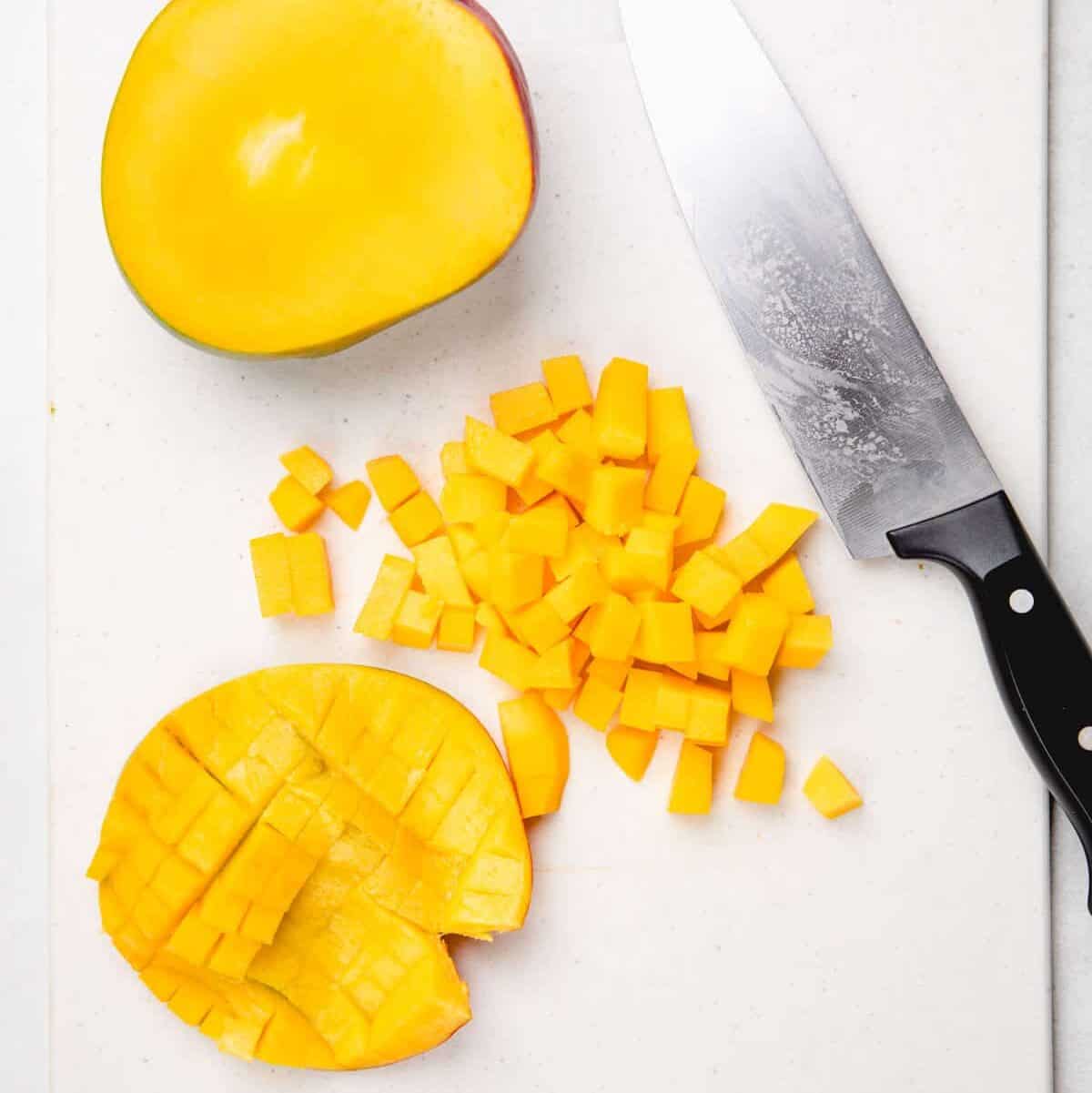 Diced Mango.